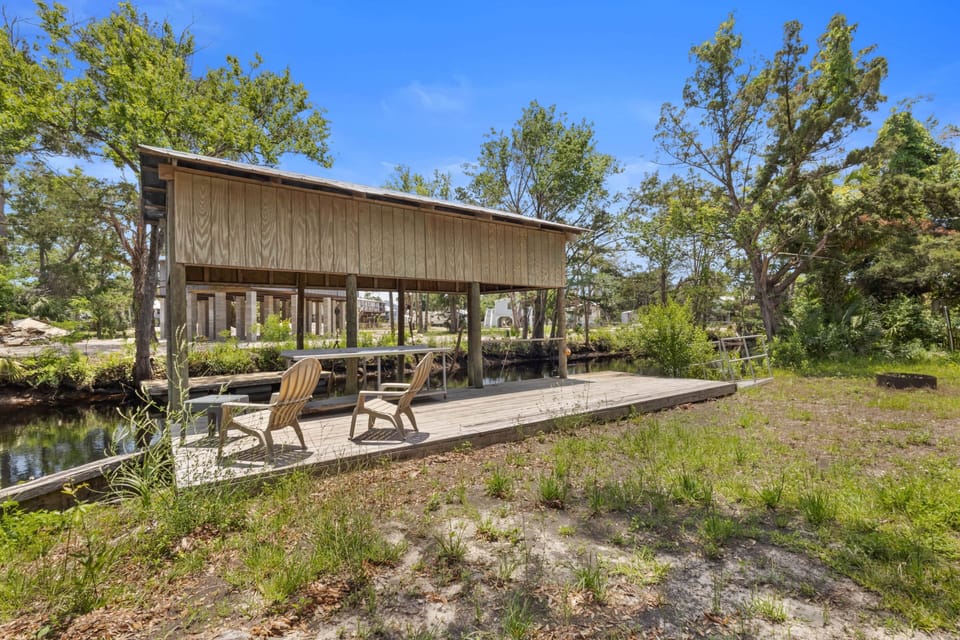 Boat Lift and Patio