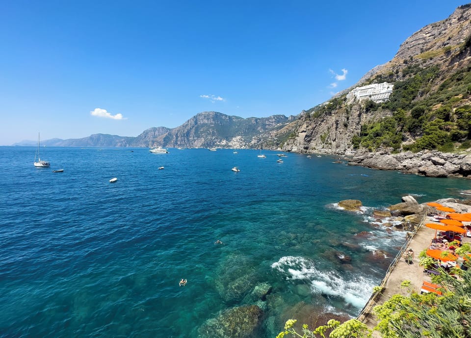 Beach umbrellas, beach towels