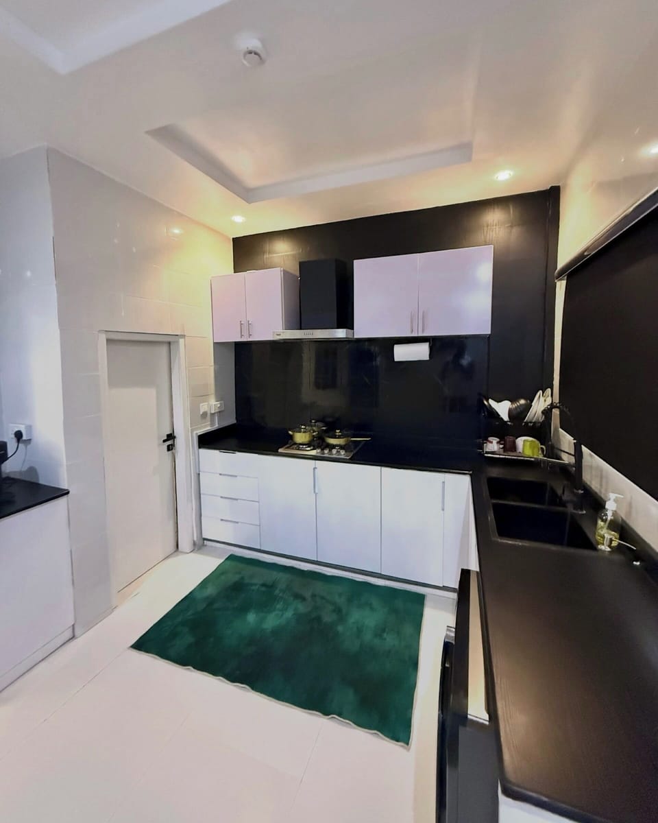 Deluxe Apartment, Balcony, City View | Private kitchen | Fridge, microwave, oven, stovetop