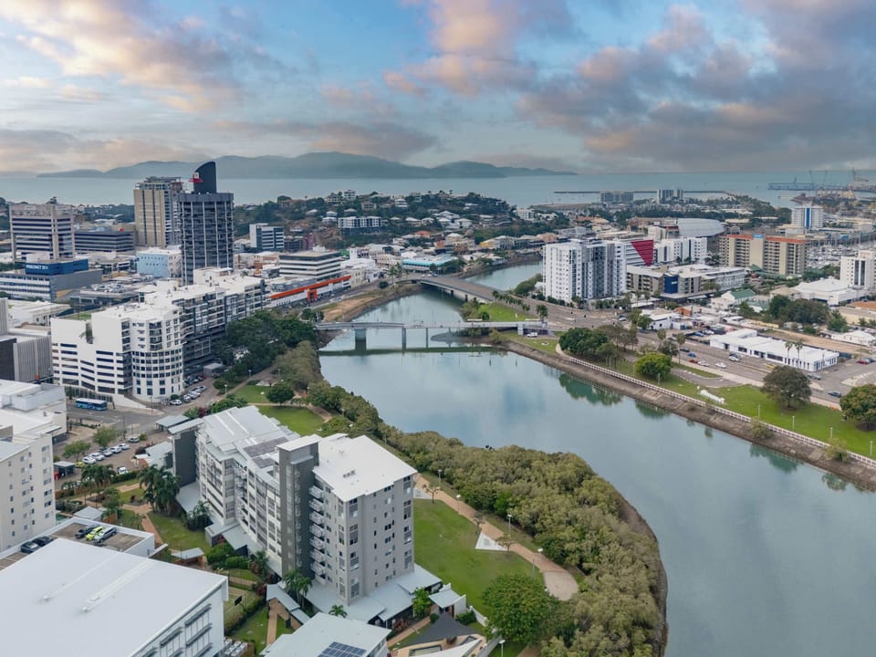 Aerial View of Townsville CBD and River Precinct