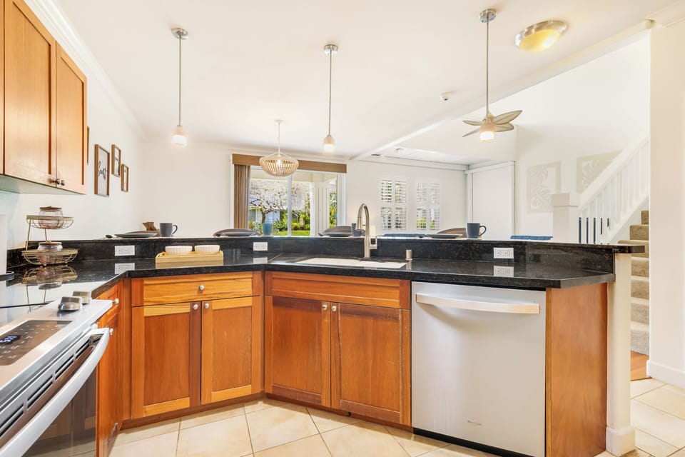 Fully equipped kitchen with a handy dishwasher