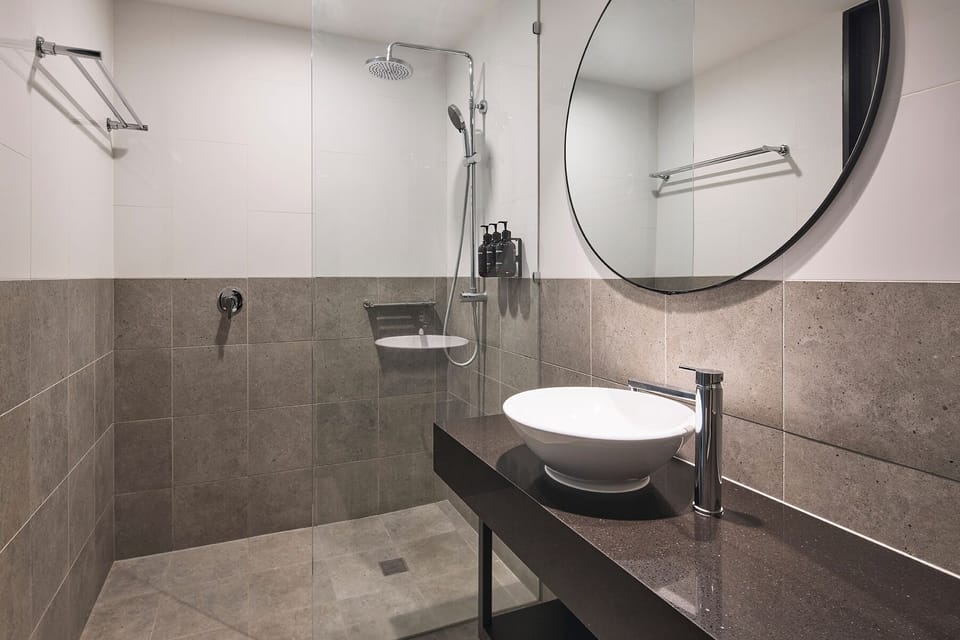 Free toiletries, hair dryer, towels