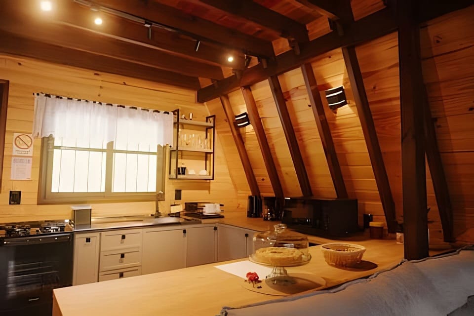 Comfort Cabin | Private kitchen | Mini-fridge, microwave, oven, stovetop