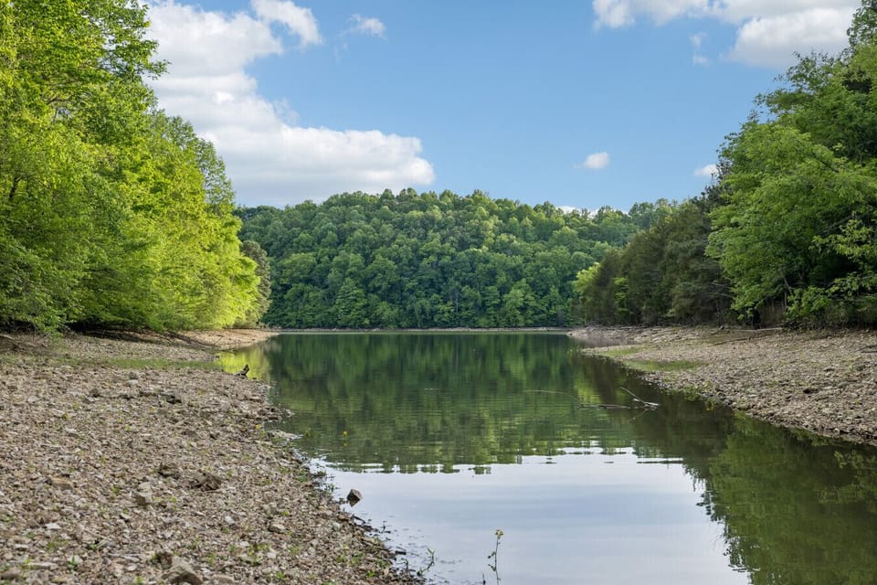 Lake cove located at the end of the field near the home.  The water level will be higher in summer.