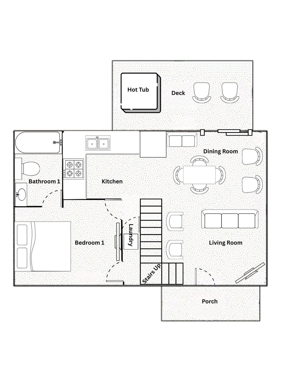 House | 2 bedrooms, high-speed internet