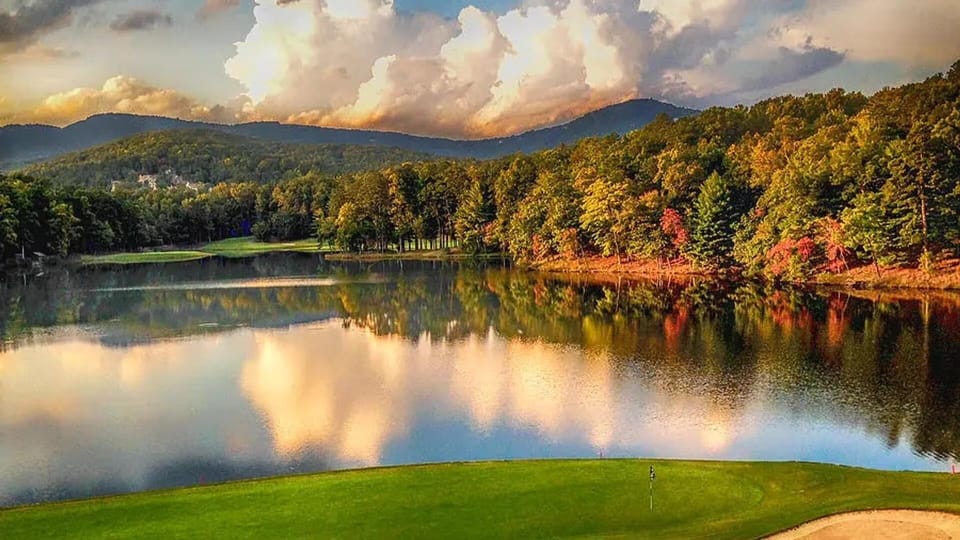 Enjoy the beautiful views of Lake Sconti right from the golf course in Big Canoe