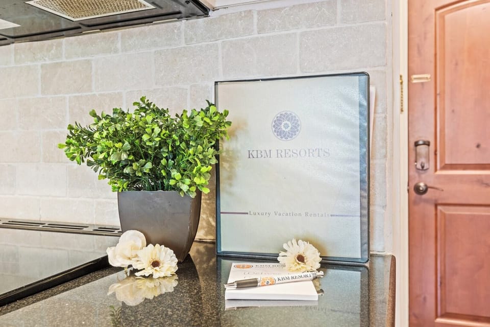 A personalized welcome and resort details await you on arrival.
