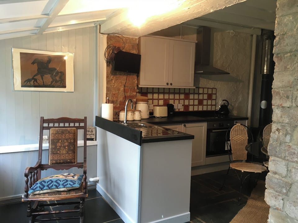 Fridge, microwave, oven