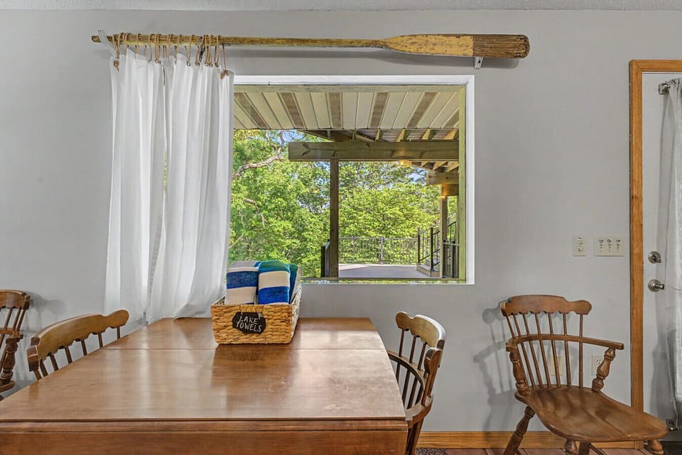 Living room 1 | Wood Table & Seating | Deck View Window