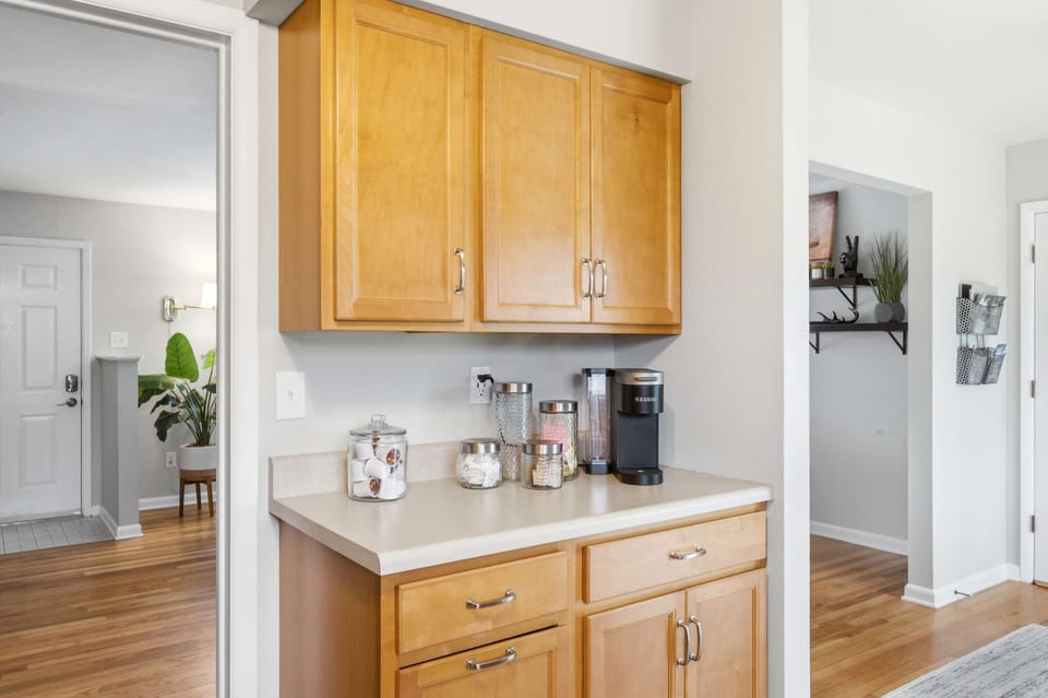 Your Morning Starts Here – A dedicated coffee station with everything you need for the perfect brew.