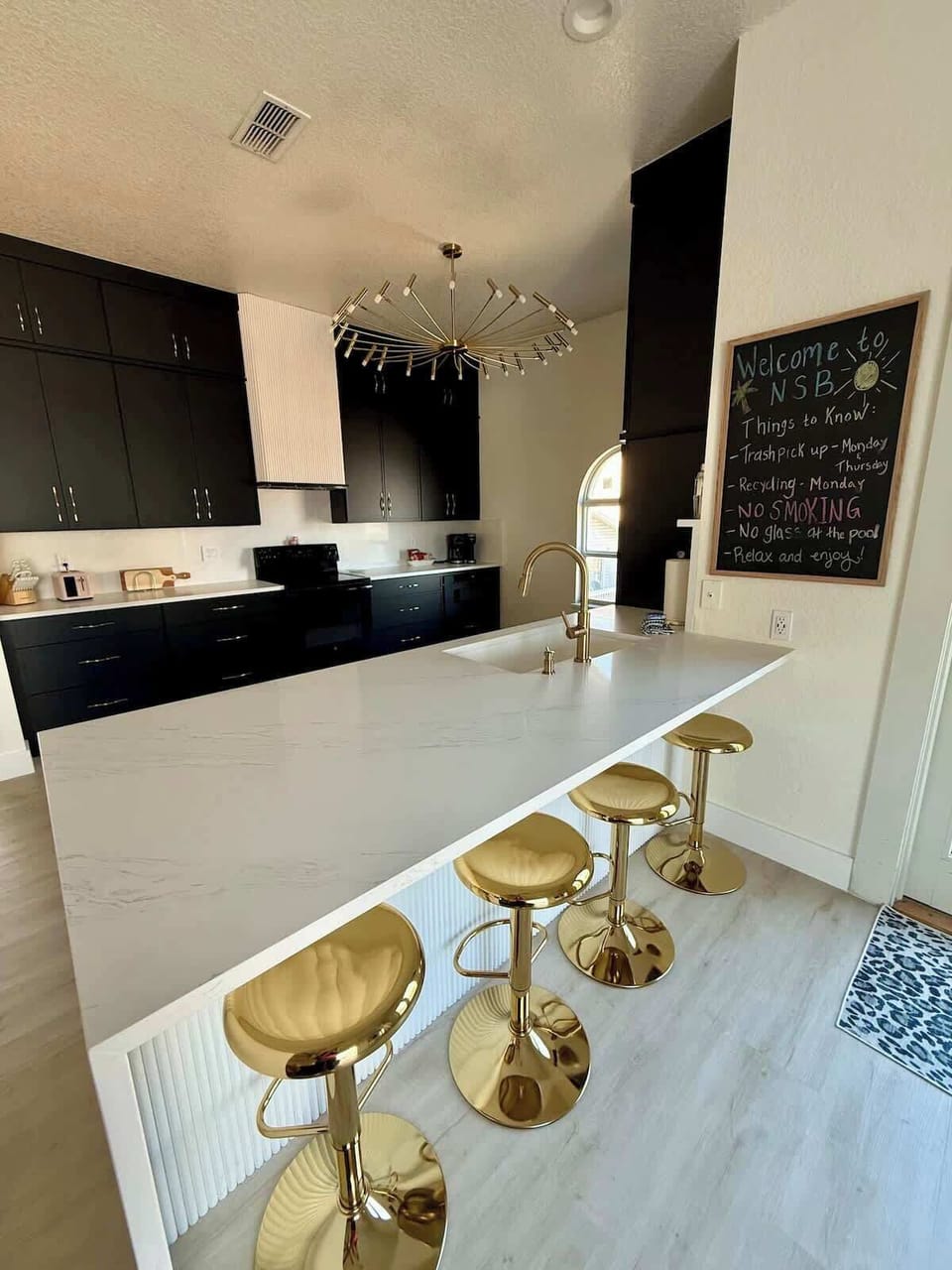 Bar seating for 4 in this beautiful open kitchen