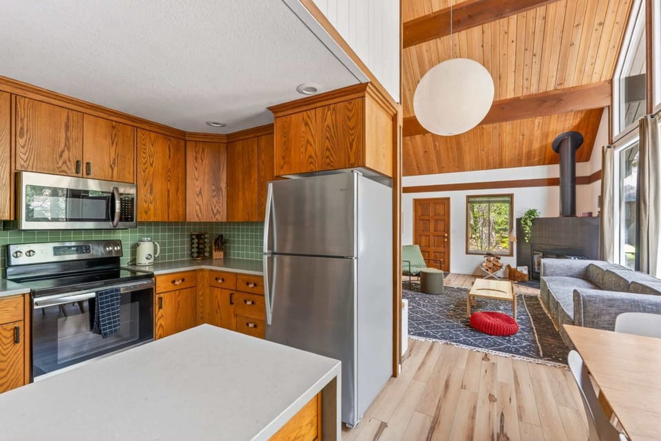 Kitchen open to the living room.