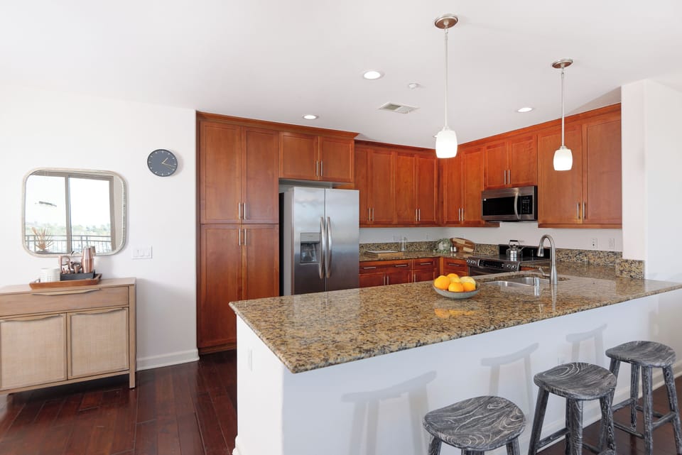 Fully equipped kitchen for longer stays