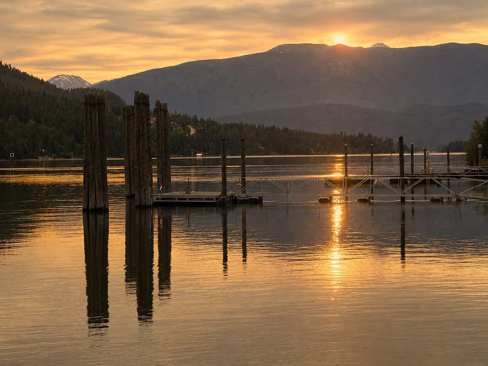 The public wharf and boat launch on Kootenay Lake - two blocks from the property