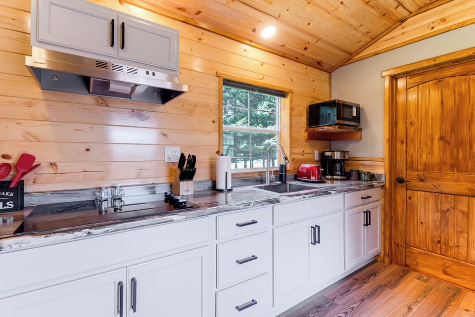 Kitchenette | Drip Coffee Maker | Refrigerator | Stove | Microwave