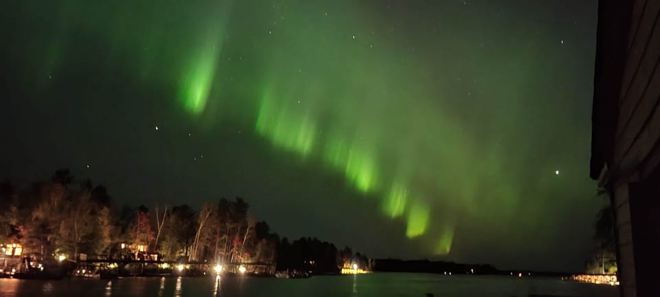 The direct North view from the deck offers some amazing Lake Vermilion light shows