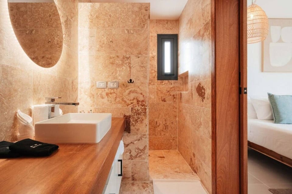 Bedroom 2 ensuite with a walk-in shower