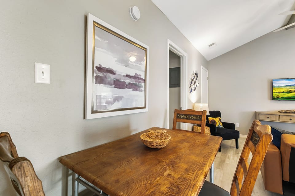Open-concept living and dining area with natural light