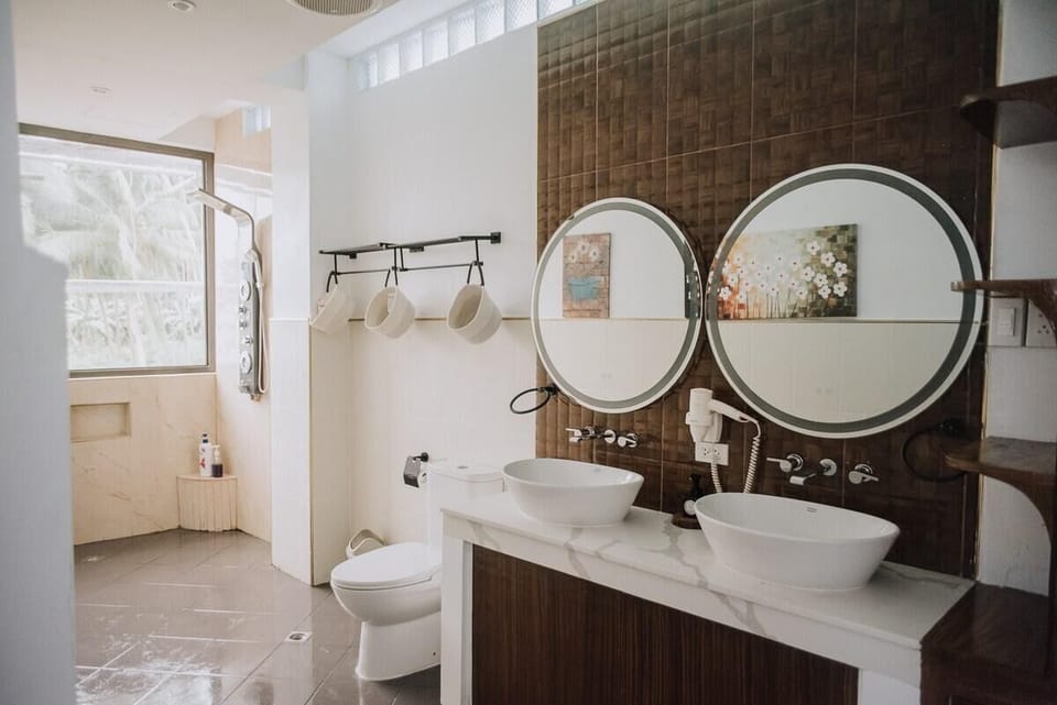 Luxury Villa, Beach View | Bathroom | Separate tub and shower, hair dryer, towels, soap