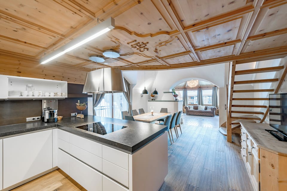 Superior Suite, Mountain View | Private kitchen | Electric kettle, highchair