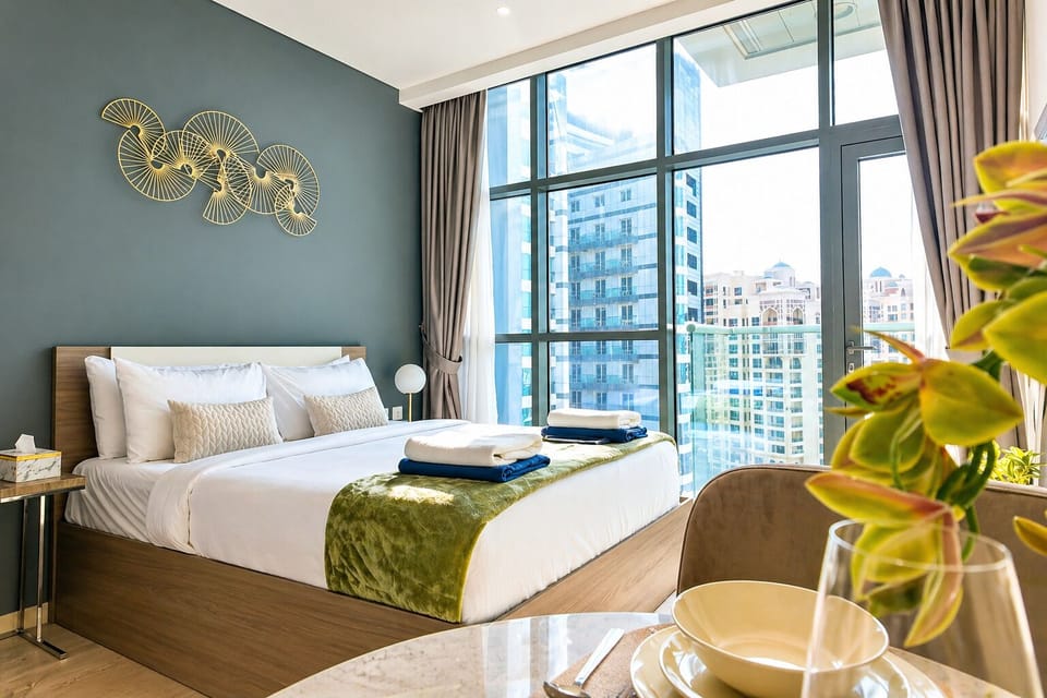 Deluxe Studio, Balcony, City View | Hypo-allergenic bedding, individually decorated, individually furnished