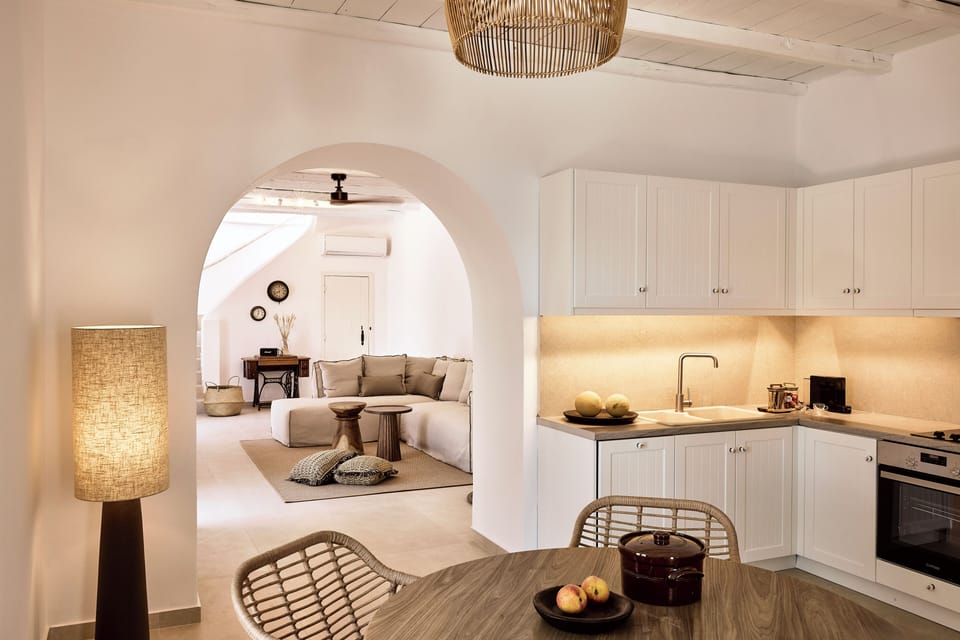 Villa Soleil Milos - Delmar Collection | Private kitchen | Espresso maker, coffee/tea maker, microwave, stovetop