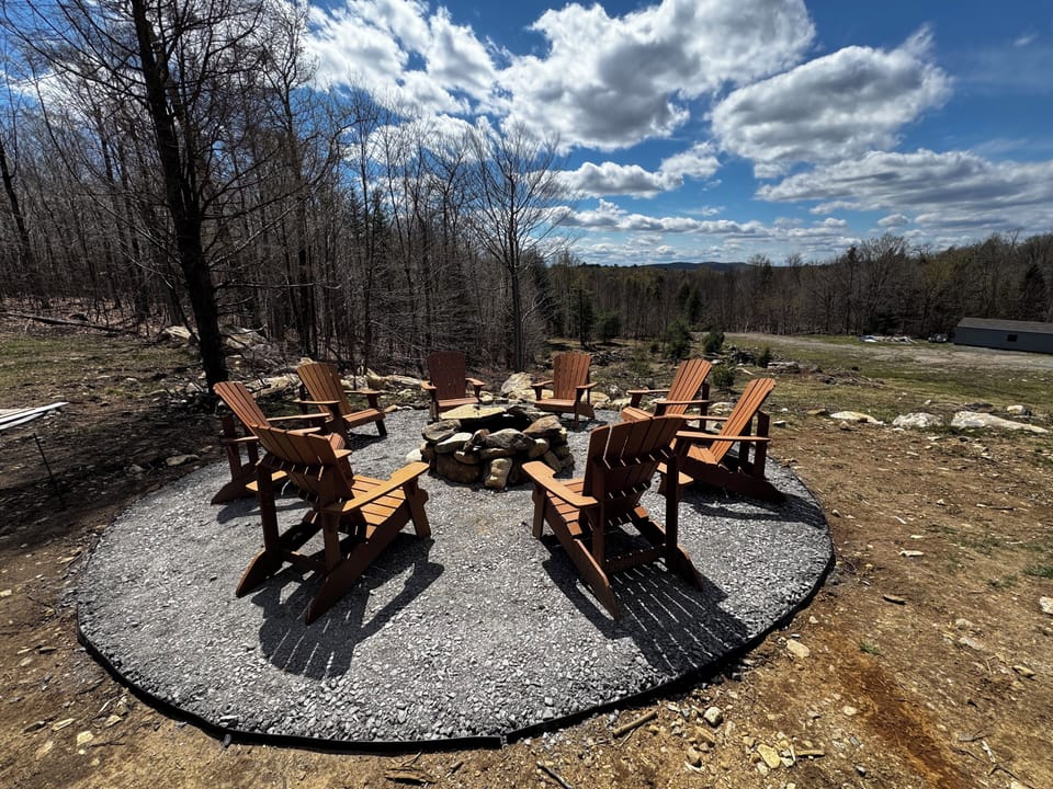 The outdoor fire-pit!  Beautiful for sitting under the stars!