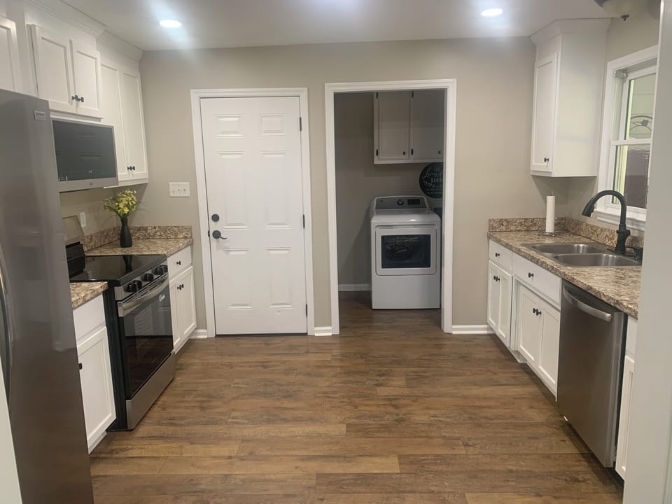 Enjoy a fully stocked kitchen with everything you need for a comfortable stay. 