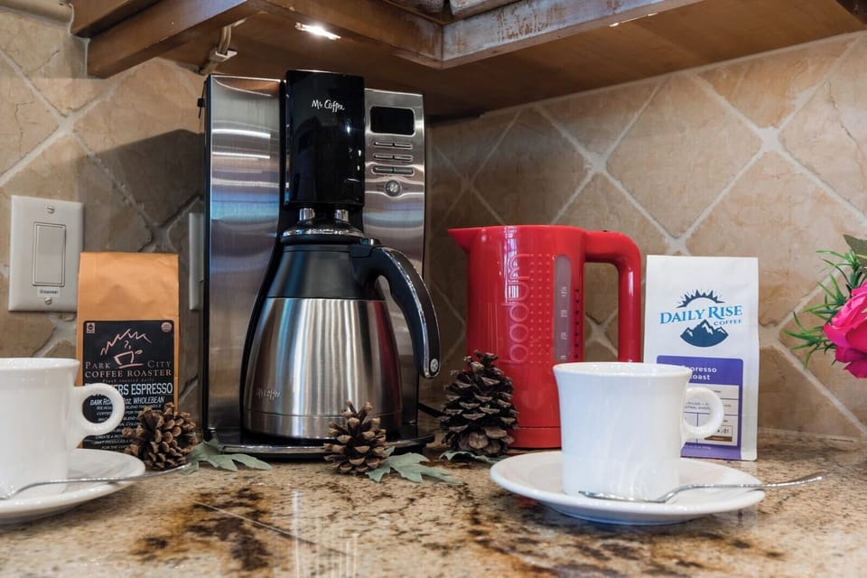 Wake up with your favorite brew from the dedicated coffee station in the gourmet kitchen.