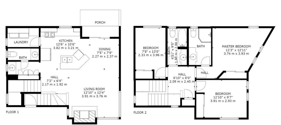 Thoughtfully laid out across two levels, this townhome separates social and sleeping spaces for added comfort.