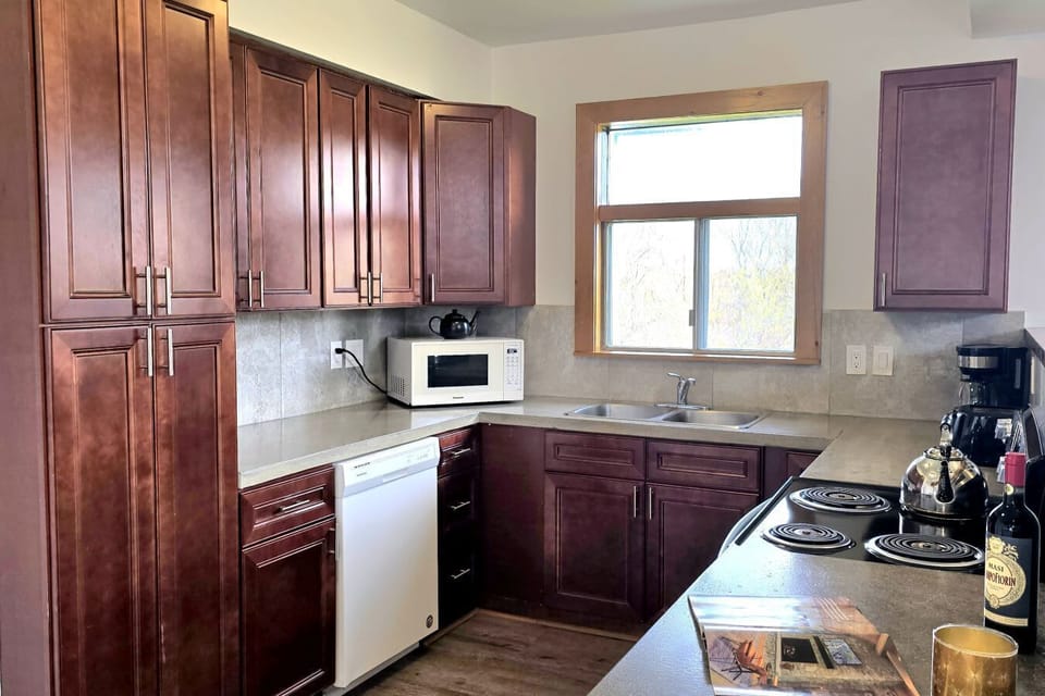 Fully equipped kitchen has everything to cook your own meals!