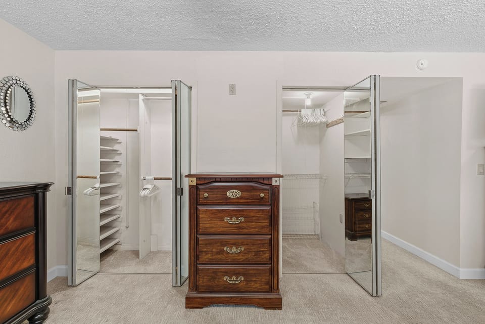 Primary Bedroom Double Closets