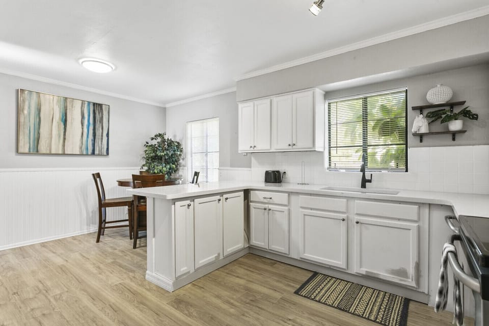 Enjoy cooking in the bright and inviting kitchen