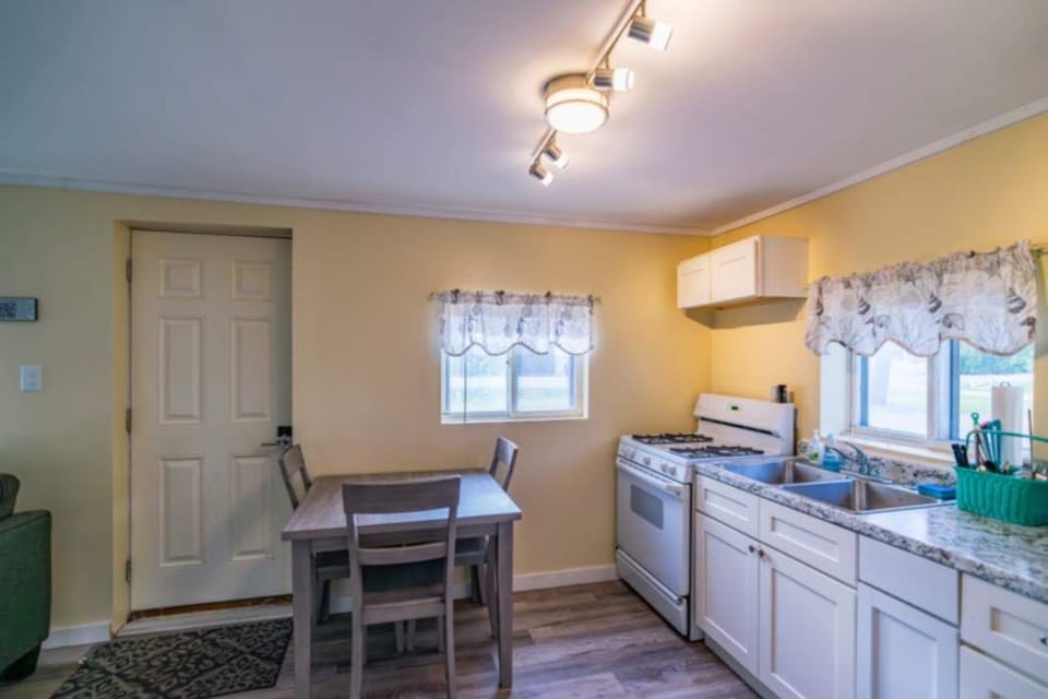 Interior of Cabin #5 Dining and Kitchen