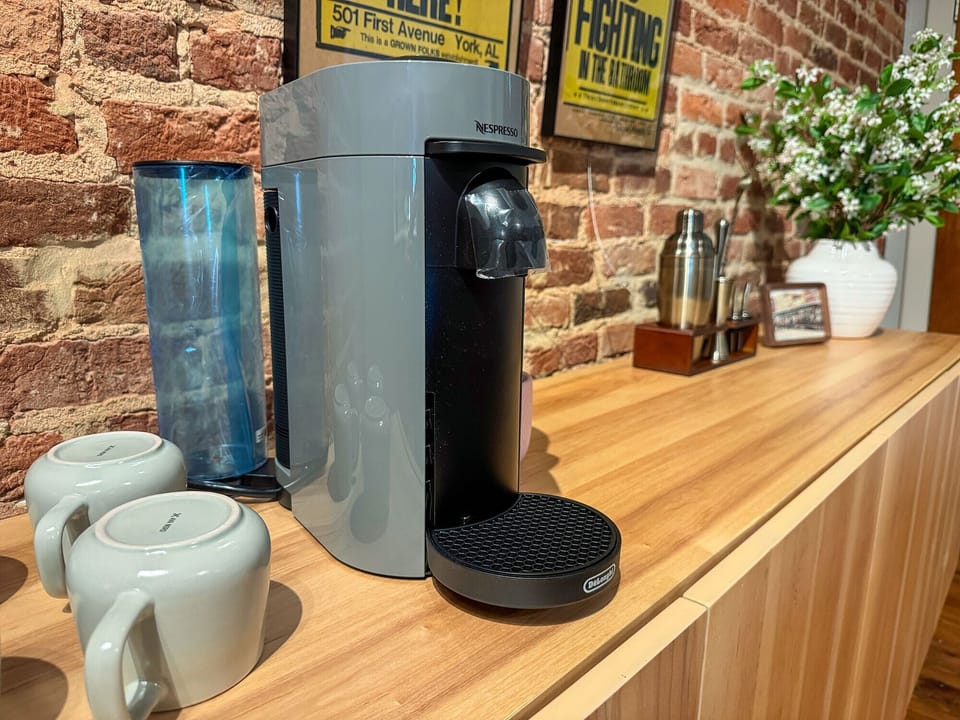 Nespresso coffee maker and cocktail kit
