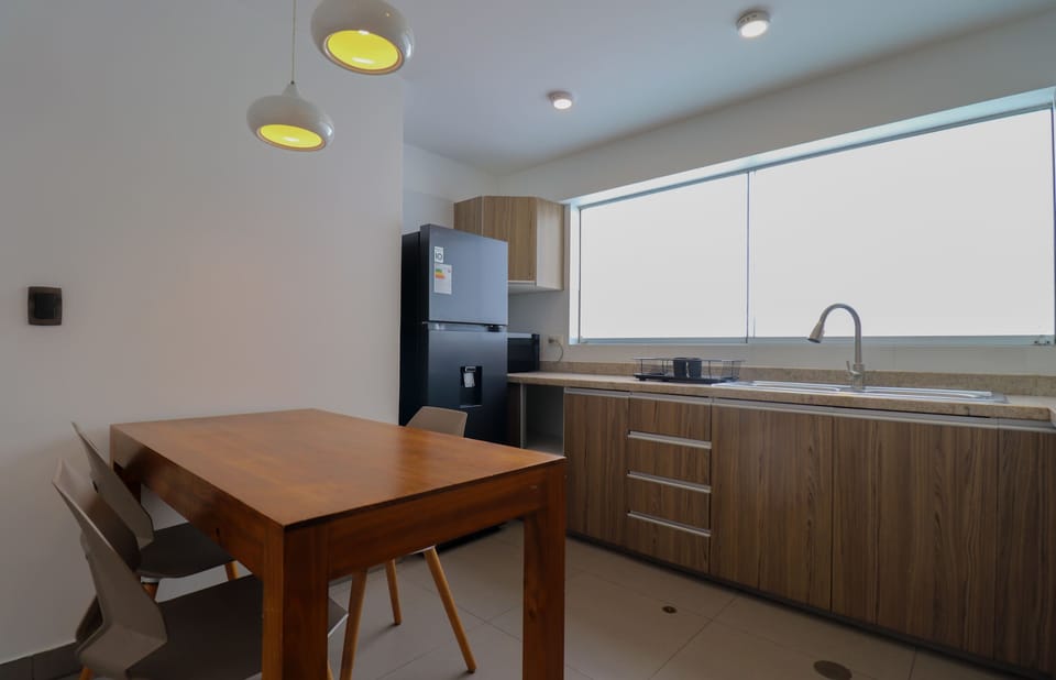 Practical and modern dining room