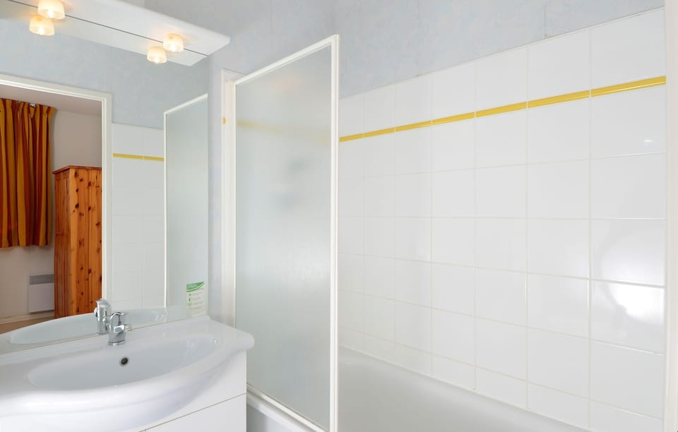 Get ready for your day in the bathroom.