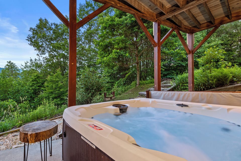 Hot Tub on the Covered Patio