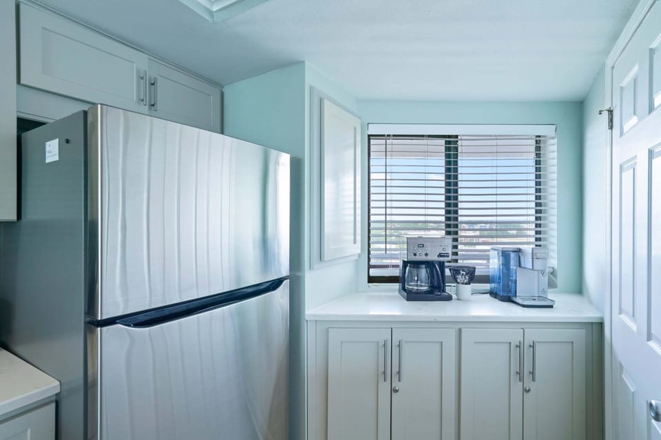 The perfect addition to the kitchen is the coffee bar that includes both a Keurig and drip coffee maker
