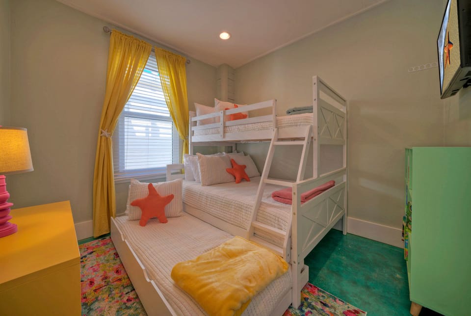 Bedroom 4 features a twin over full bunk bed and a twin trundle.