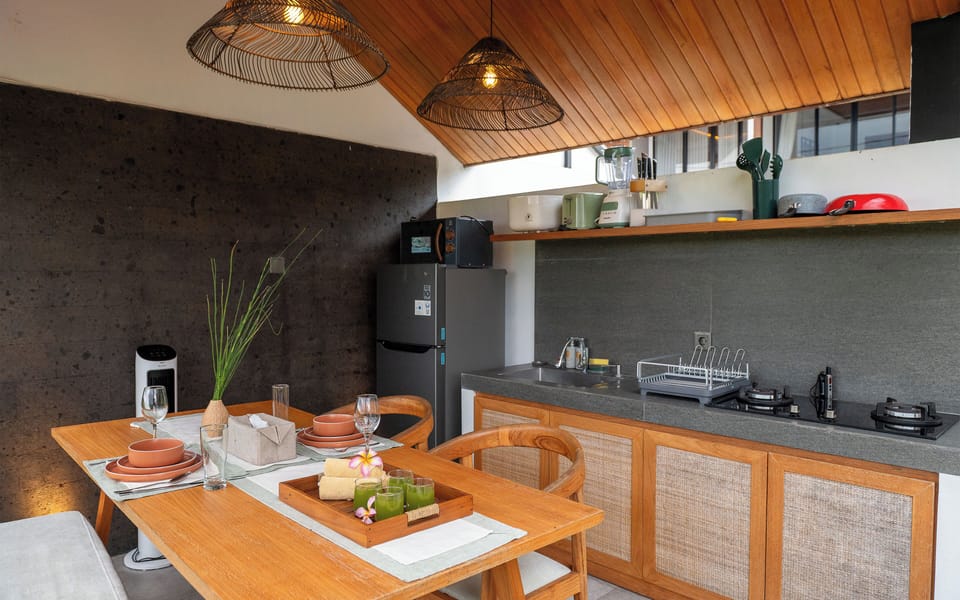Villa, 2 Bedrooms, Private Pool | Private kitchen | Highchair