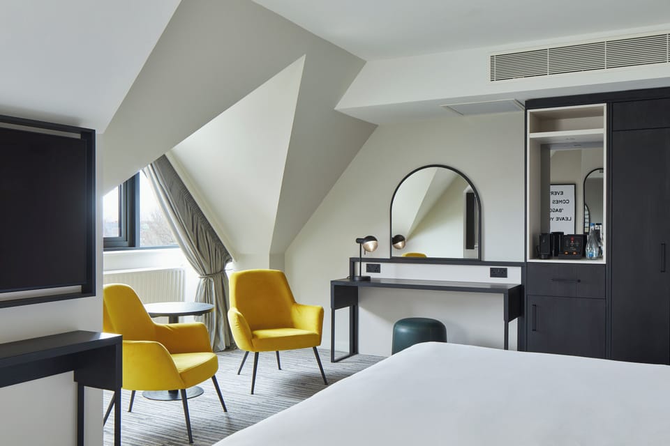 Executive Room | Egyptian cotton sheets, premium bedding, desk, laptop workspace