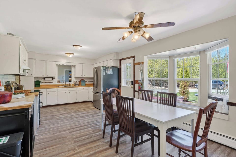 Enter into the spacious kitchen