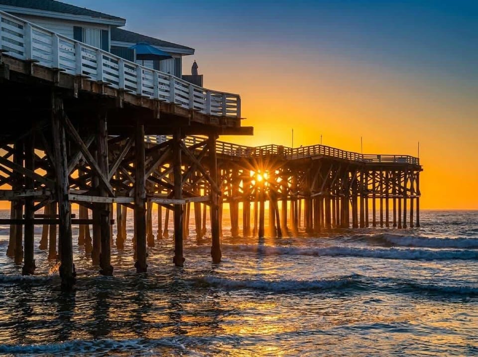 Pacific Beach Crystal Pier at Sunset