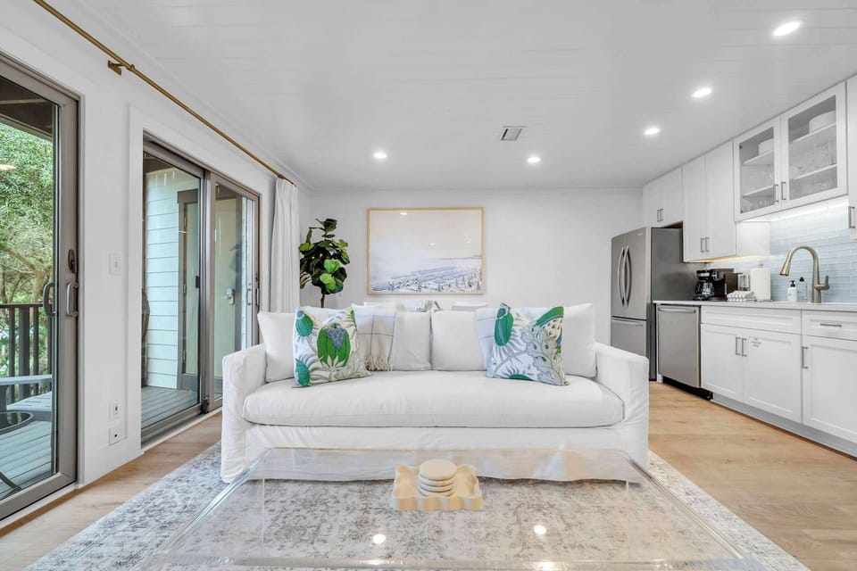Open living and dining space