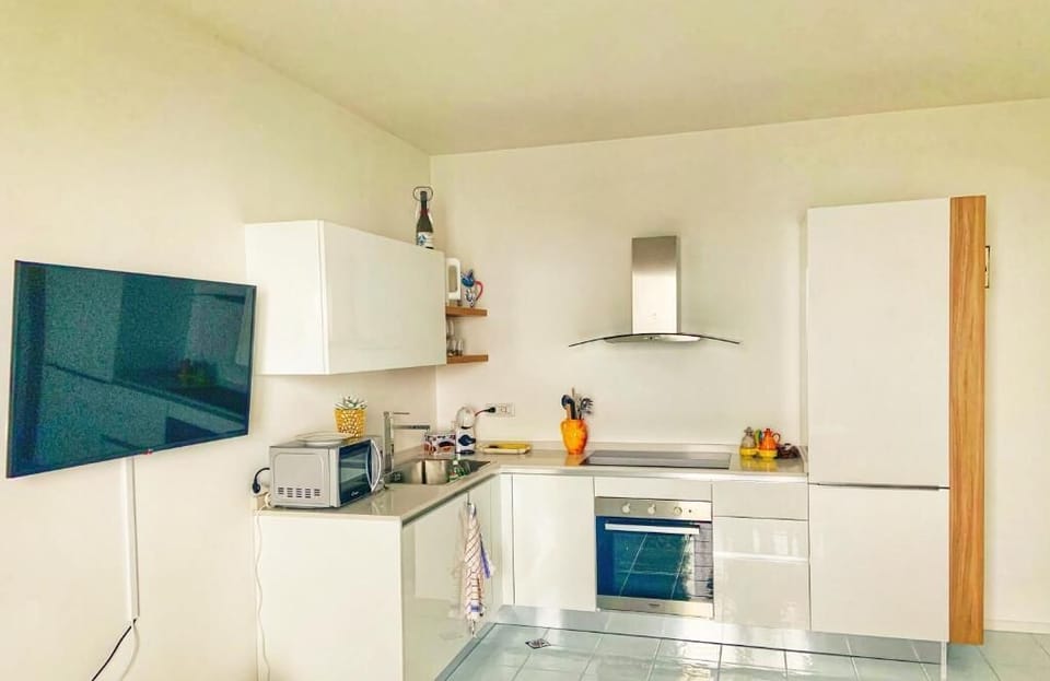Full-size fridge, microwave, oven, stovetop