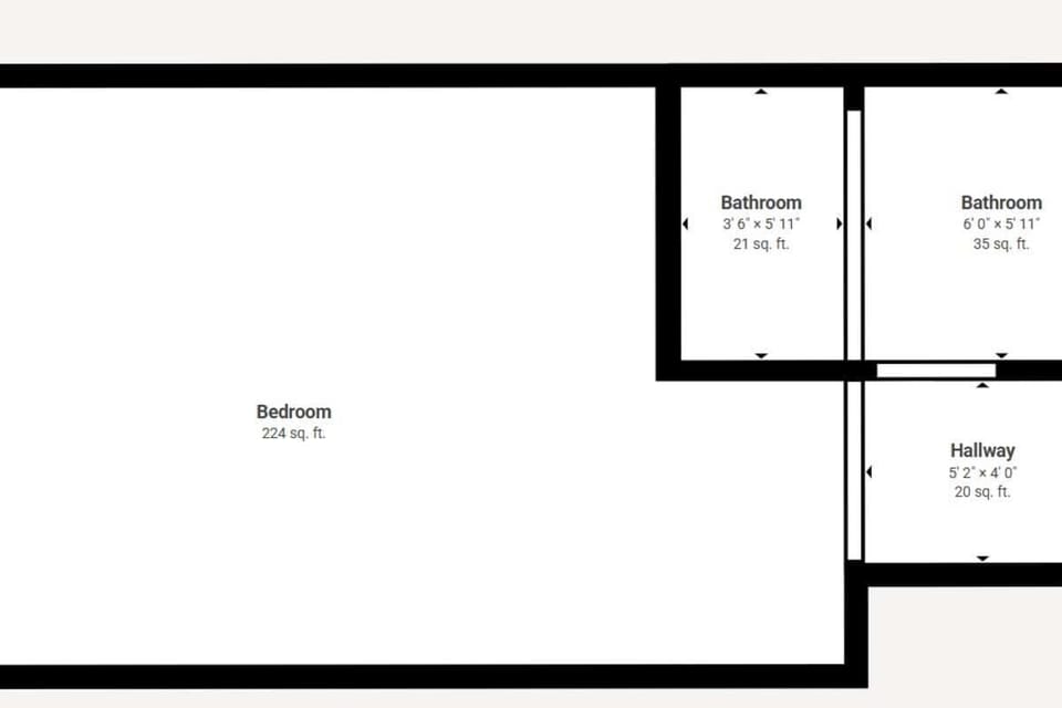Studio Floorplan 301 Square Feet