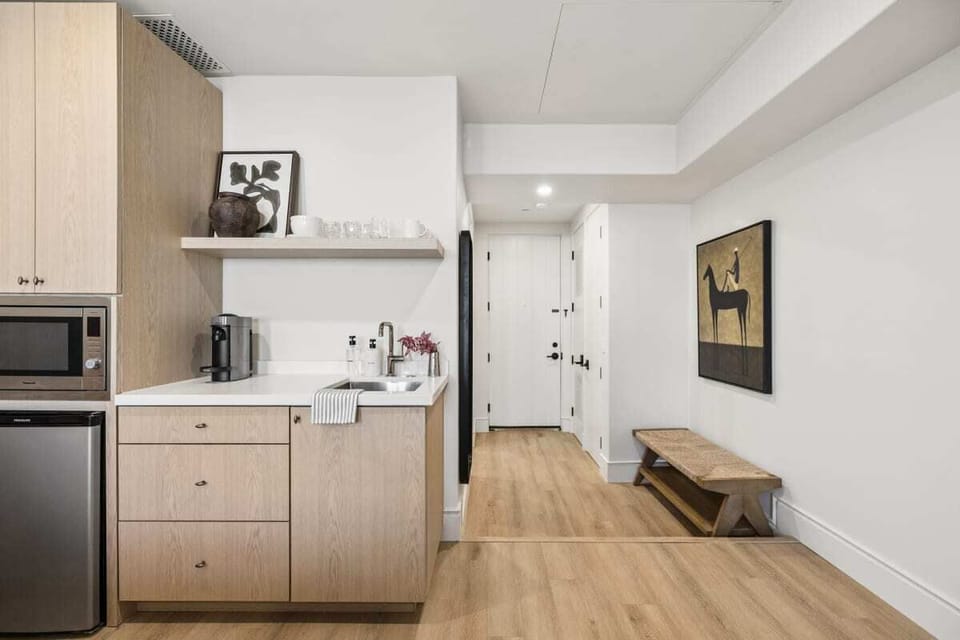 Kitchenette with Nespresso Coffee Machine and Mini Fridge - No Stove