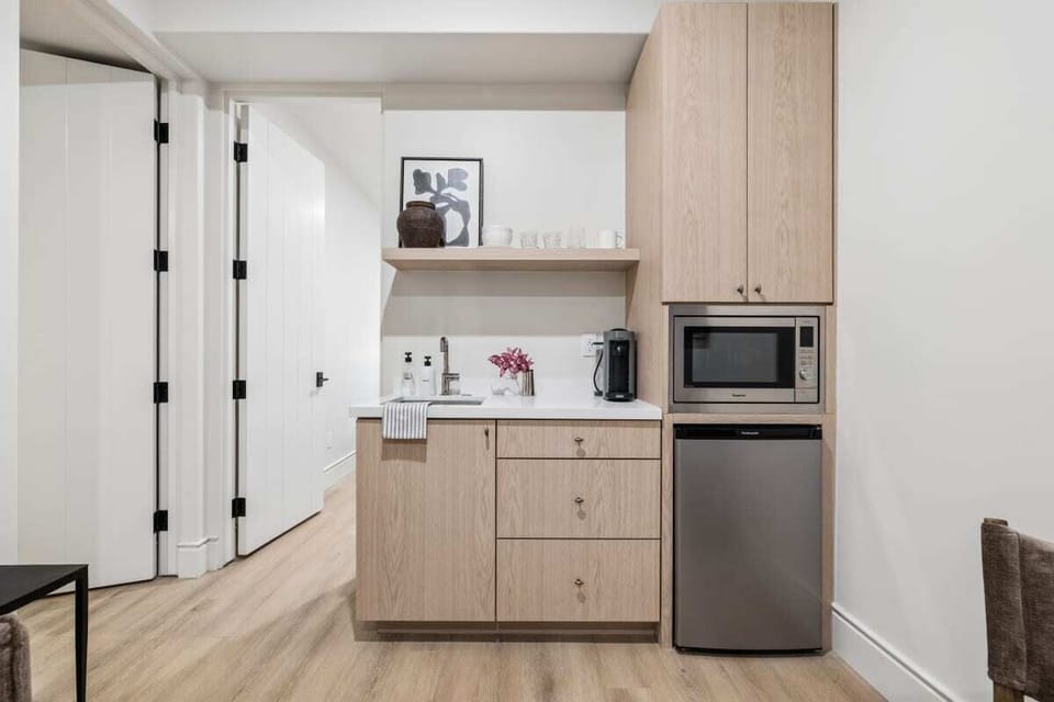 Kitchenette with Nespresso Coffee Machine and Mini Fridge - No Stove