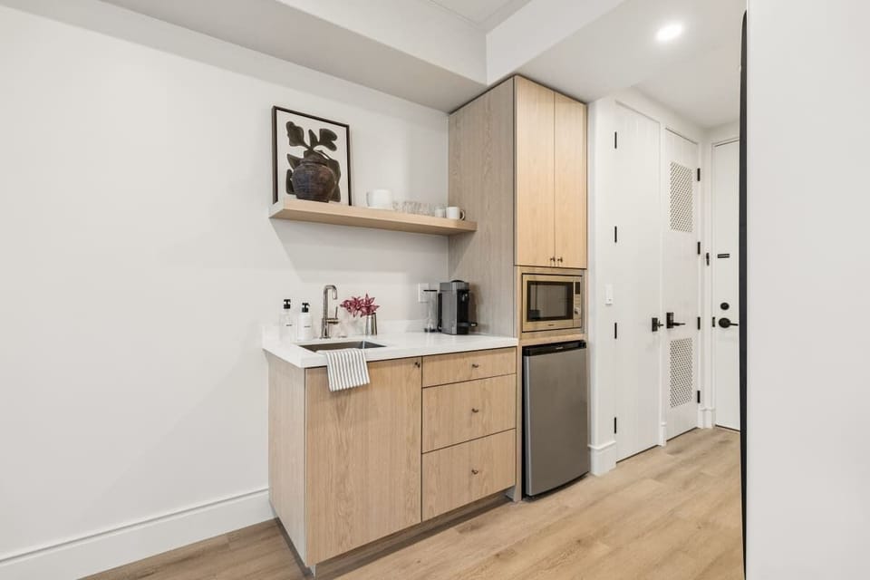 Kitchenette with Nespresso Coffee Machine and Mini Fridge - No Stove